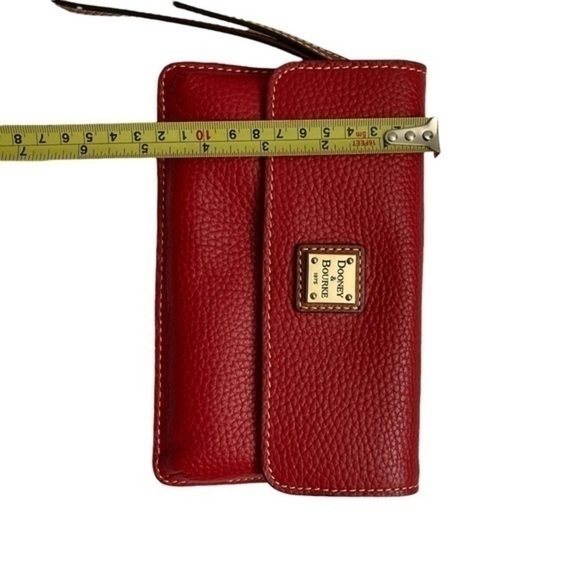 Dooney & Bourke red leather wristlet bag